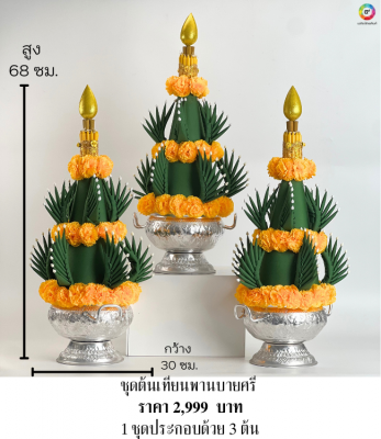 ชุดต้นเทียนบายศรี 2,999 บาท